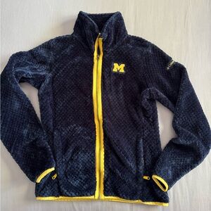 Columbia x University of Michigan Navy Fleece Jacket - Size S